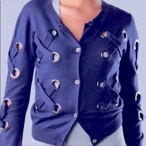 Opening Ceremony Grommet Cardigan Sweater (SW2)